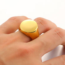 Модное кольцо из нержавеющей стали, кольцо с гравировкой инициала, глянцевое кольцо для мужчин и женщин, Золотое кольцо на палец, ювелирные изделия, оптовая продажа 2024 - купить недорого