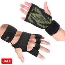 1 Pair Weight Lifting Training Gloves Women Men Fitness Sports Body Building Gymnastics Grips Gym Hand Palm Protector Gloves 2024 - buy cheap