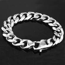 Pulsera de eslabones cubanos para hombre y mujer, brazalete de acero inoxidable, joyería genial 2024 - compra barato