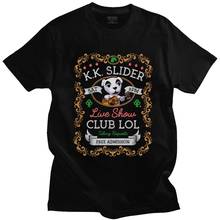 Kawaii Kk Slider Live Show T Shirt Men Funny Short Sleeve Animal Crossing T-shirt K.K. Slider Gig Poster Tee Cotton Tshirt Gift 2024 - buy cheap