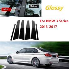 6 шт. для BMW 3 серии 2013-2017, оконная обшивка, BC наклейка на колонку, набор полированных столбов 2024 - купить недорого