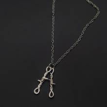 Exaggerated Cool Punk Thorn Necklace Ladies Hip Hop Punk Gothic Barbed Wire Necklace Small Iron Chain Necklace Gift Gothic 2024 - buy cheap