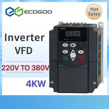 CNC Router machine 220V to 380V 4kw VFD Variable Frequency Driver CNC spindle vector Inverter 3 phase motor pump controller 2024 - buy cheap