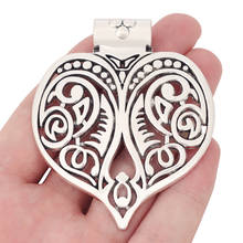 3 x colgantes de plata tibetana con forma de corazón de amor para collar, accesorios para la fabricación de joyas, 74x60mm 2024 - compra barato