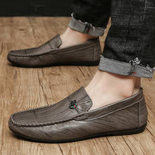Luxury Brand New Stylish Moccasins Men Italy Loafers High Quality Split Leather Shoes Men Light Flats Fashion Driving Footwear 2024 - buy cheap