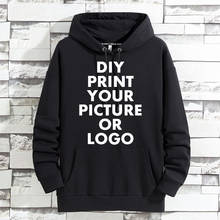 Custom Printed Picture Logo Men Women Fashion Cotton Pullover Hoodies Autumn Winter Warm Family Clothes Customize Sweatshirt 2024 - buy cheap