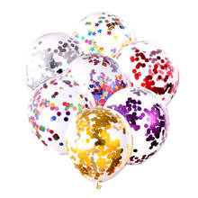 Globo de confeti para Celebración de bebé, decoración de boda, globo de helio, suministros de fiesta de cumpleaños, Bola de aire, 10 Uds. 2024 - compra barato