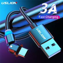 USLION USB C Fast Charging Cable Mobile Phone USB Type C Charger Cable for Samsung Galaxy S9 Huawei Xiaomi iPhone 12 Pro Max 2024 - buy cheap