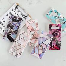 Marble Case for Samsung Galaxy S20 S10 Plus Case Geometric Soft Luxury Cover for Samsung Galaxy S20 Ultra S10E Case Finger Ring 2024 - buy cheap