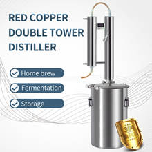 60L Red Copper Double tower moonshine Distiller Home brewing Alcohol Mashine Liquor Brewing Distillation fermentation equipment 2024 - buy cheap