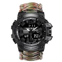 Addyes-reloj militar con brújula para hombre, resistente al agua, con alarma, deportivo, Digital 2024 - compra barato
