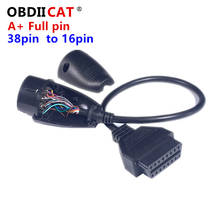 Best Quality Full 38Pin to 16Pin for Brand OBD2 Female Adapter Connector Cable 38 pin Removable Cable Adapter 2024 - buy cheap