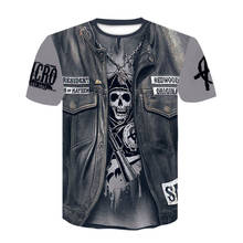 2021 New 3D Denim Skull Funny T-Shirt Men's Casual 3D Printed Rock Harley Knight T-Shirt Summer High Quality T-Shirts For Men 2024 - buy cheap