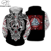 PLstar Cosmos 2019 New fashion Harajuku hoodies Viking Tattoo 3D All Over Printed For Men&Women Hoodie/Sweatshirt WS-123 2024 - buy cheap