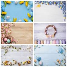 Easter Egg Flower White Wood Board Floor Spring Backdrop Vinyl Photography Background For Photo Studio Photophone Photozone Prop 2024 - buy cheap