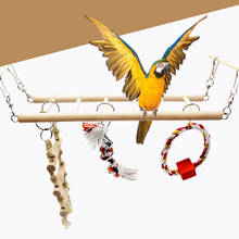 Оптовая продажа игрушечные попугаи для лазанья, для попугаев чистая подвесная лестница мост клетка для попугая Ара жевания украшения птицы игрушки товары для домашних животных #116 2024 - купить недорого