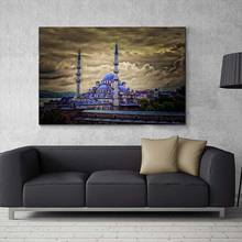 European Church Landscape Wall Art Canvas Painting Night Dome Posters And Prints Modern Wall Pictures For Living Room Decor 2024 - buy cheap