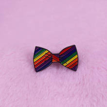 Rainbow gay pride bow tie brooch LGBTQ pride decor 2024 - buy cheap