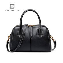 Genuine Leather Women Handbag Lychee Pattern Shoulder Bags Designers Solid Luxury Ladies Crossbody Bag Fashion Boston Purse 2024 - buy cheap