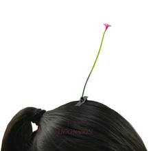 Заколка для волос с изображением растений, 2 штуки, заколка для волос с длинной розовой или фиолетовой травой 2024 - купить недорого