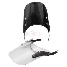 Motorcycle Clear /Black Headlight ABS Plastic Wind Deflector Fairing Windshield Windscreen For Royal Enfield Classic 500cc 2024 - buy cheap