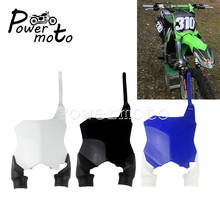 Motocross White Front Number Plate Panel For Kawasaki KX250F KX450F 2016-2019 KXF 250 450 MX Enduro Dirt Bike Plastic Name Plate 2024 - buy cheap