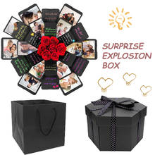 Creative Surprise Hexagonal Exploding DIY Handmade Scrapbook Anniversary Photo Album Box for Valentine's Day Christmas Gifts 2024 - buy cheap