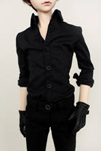 Bjd boneca roupas terno camisa preta + calças 1/4 1/3 pode ser tamanho personalizado 2024 - compre barato