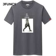 JFUNCY Summer Plus Size Men T-shirt Male Short Sleeve Cotton Tshirt Fashion Print Man Casual Tops Oversize S-6XL Loose Clothes 2024 - buy cheap