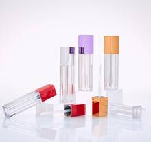 4ml Lip Gloss Tubes Transparent Square Red Purple Silver Rose Gold Cap Empty Cosmetic Containers Lipgloss Packaging 10/30/50pcs 2024 - buy cheap