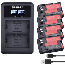 Batmax LP-E6 LP-E6N battery with Japan Cells +LED Dual USB Charger for Canon EOS 5D Mark II III 5DS 5DSR 6D 7D 60D 70D 80D 90D 2024 - buy cheap