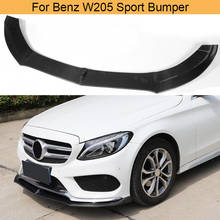 Alerón de parachoques delantero para coche, accesorio de fibra de carbono, para Mercedes Benz Clase C W205 Sport 2015 - 2017 2024 - compra barato