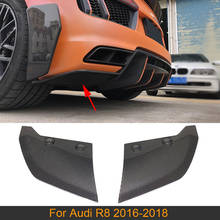 For R8 Rear Bumper Splitters Lip Diffuser For Audi R8 Coupe Convertible 2016 - 2018 Rear Bumper Splitters Lip Carbon Fiber 2024 - buy cheap