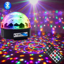 RGB Disco Ball Party Lights DJ Disco Light LED Projector Strobe Lamp Birthday Party Car Club Bar Karaoke Xmas Sound Activated 2024 - buy cheap