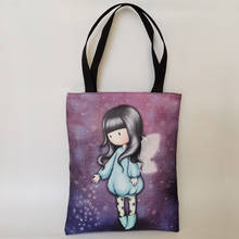 Fashion Cartoon Printing Women's Casual Tote High Quality Durable Fabric Shoulder Bag Girls Lovely Shopping School Bag Handbag 2024 - buy cheap