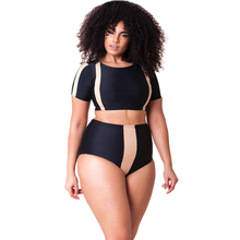 Sexy Women's Plus Size Bikinis Women Two 2 Piece High Waist Swimsuit Big Breasts Swim Bathing Suit Black Brazilian Swimwear 4XL 2024 - buy cheap