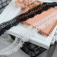 10Meters White Black Beautiful Lace Trim Water Soluble Fabric Ribbon Applique Sewing DIY Craft 28mm Ribbon 2024 - buy cheap