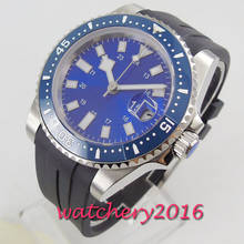 Reloj para hombre con movimiento automático, esfera estéril azul, fecha, cristal de zafiro luminoso, 40mm 2024 - compra barato
