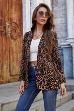 2020 Fashion Autumn Women Casual Leopard Blazers and Jackets Work Office Lady Suit Slim Single Breasted Business Female Blazer 2024 - buy cheap