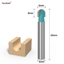 6mm*6mm,1pcs,Free shipping CNC Engraving Woodworking Milling Cutter,Tungsten Solid carbide End Mill,Round Bottom Router Bit 2024 - buy cheap