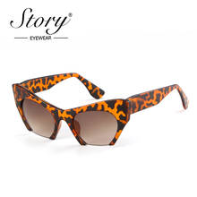 STORY-gafas de sol Semi sin montura para hombre y mujer, lentes de sol de estilo Retro, de estilo clásico, con diseño de leopardo, 2018 2024 - compra barato