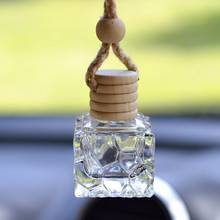 Empty Glass Bottle for Essential Oils Diffuser Rearview Mirror Ornament Car Hanging Perfume Fragrance Air Freshener Car-Styling 2024 - buy cheap