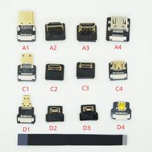 Fpv-cabo de fita hdmi, compatível com mini hdmi, 90 graus, para drone, gopro, dslr, gimbal 2024 - compre barato