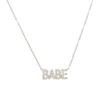 Ожерелье с надписью BOSS BABY для женщин/девочек, из стерлингового серебра 925 пробы, модное ожерелье с кристаллами, высокое качество 2024 - купить недорого