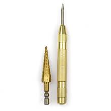 1Pc 3-1m Titanium Coated Hss Steel Step Drill Bits +1Pc Center Punch Drill Bits Sets Stator Punching Automatic Center Pin 2024 - buy cheap