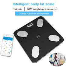 Bluetooth Смарт Электронные весы для ванной цифровой дисплей USB зарядка тела жира весы E2S 2024 - купить недорого