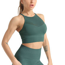 NORMOV Fashion Women Tops Slim Fitness Mesh Patchwork Sleeveless Spandex Tank Tops Solid Workout Backless Lady Tops 2024 - buy cheap