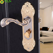 European style Indoor Door lock Bedroom door locks Titanium black gold handle lock bathroom door handle 2024 - buy cheap