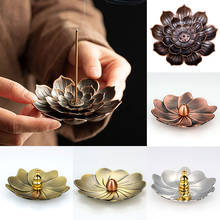 Retro Incense Burner Plate Alloy Incense Holder Buddhism Lotus Censer Coil Plate Buddhist Temples Yoga Incense Burn Tray 2024 - buy cheap