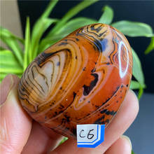 Top Natural silk agate Sardonyx agate palm stones playthings small stones and crystals healing crystals 2024 - buy cheap